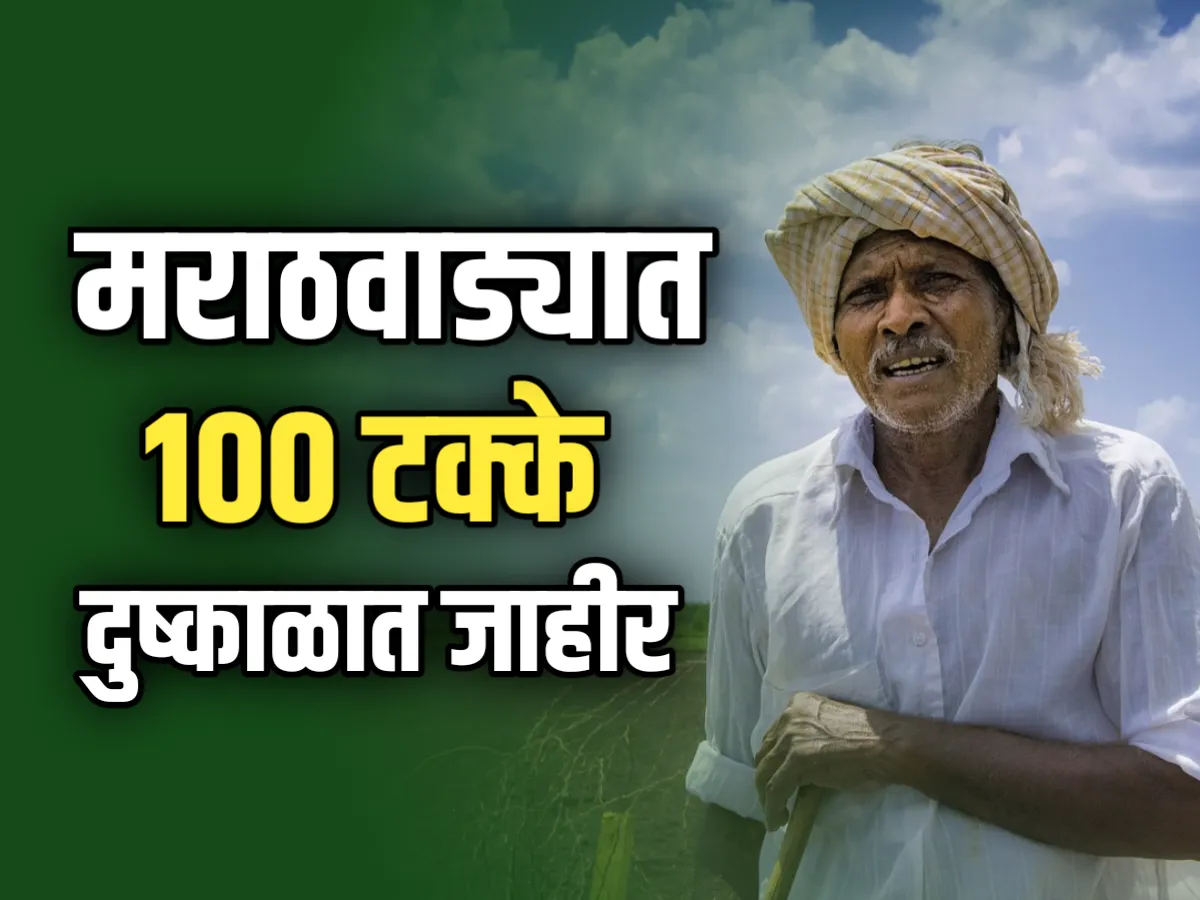 Marathwada Drought : मराठवाड्यात 100 टक्के दुष्काळ