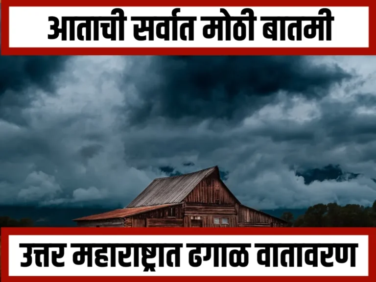 Rain Forecast Maharashtra : उत्तर महाराष्ट्रात विजांच्या कडकडाटासह पाऊस