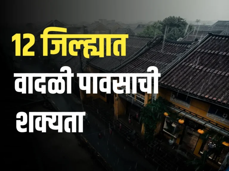 Maharashtra Rain : 12 जिल्ह्यात वादळी पावसाची शक्यात