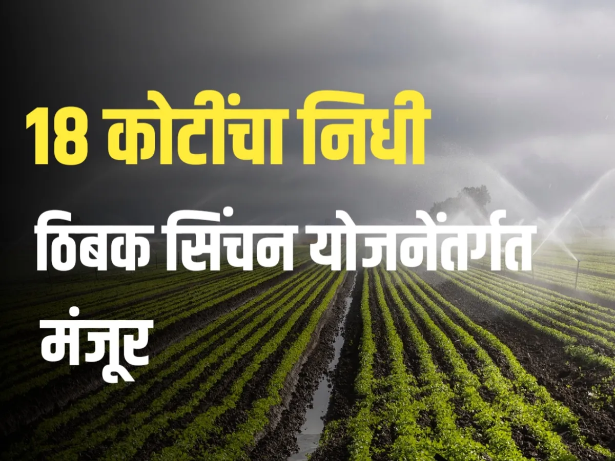 Irrigation Subsidy : धुळे-नंदुरबारला 18 कोटींचा निधी | ठिबक योजना अनुदानाचा मार्ग मोकळा