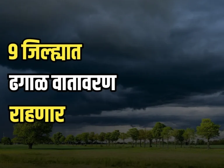 Hawaman Andaj : 9 जिल्ह्यात ढगाळ वातावरण राहिल