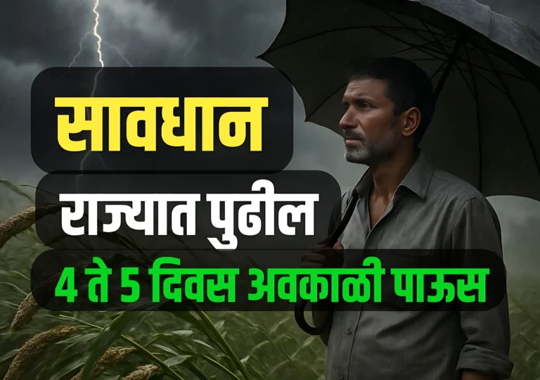IMD Weather Update: पुढील 5 दिवस महाराष्ट्रात वादळी वाऱ्यासह अवकाळी पाऊस; हवामान विभागाचा सतर्कतेचा इशारा